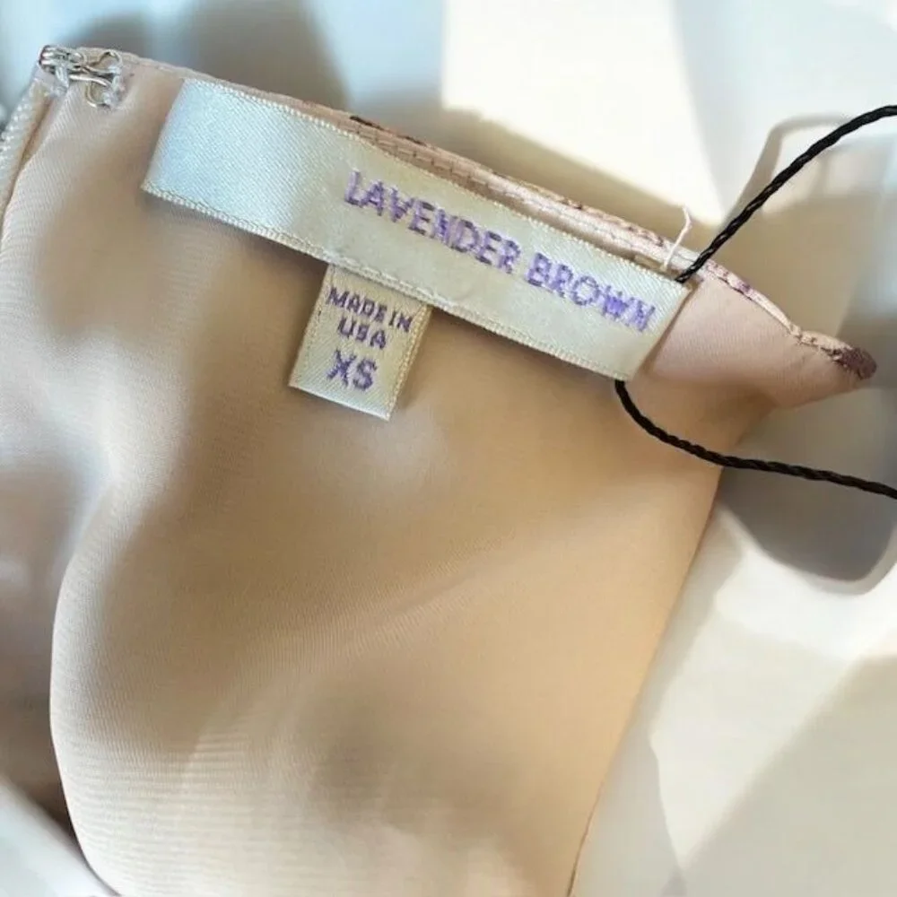 Lavender Brown Mini Fit and Flare Dress Multicolor, Size X-Small - Picture 8 of 16